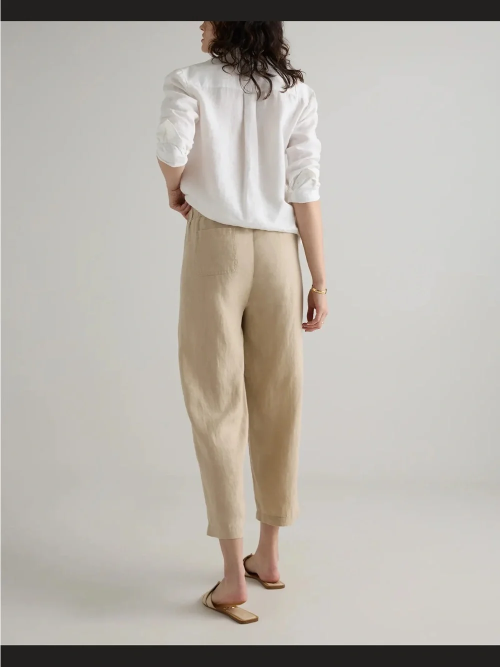 NWT Quince 100% European Linen Pants in Driftwood